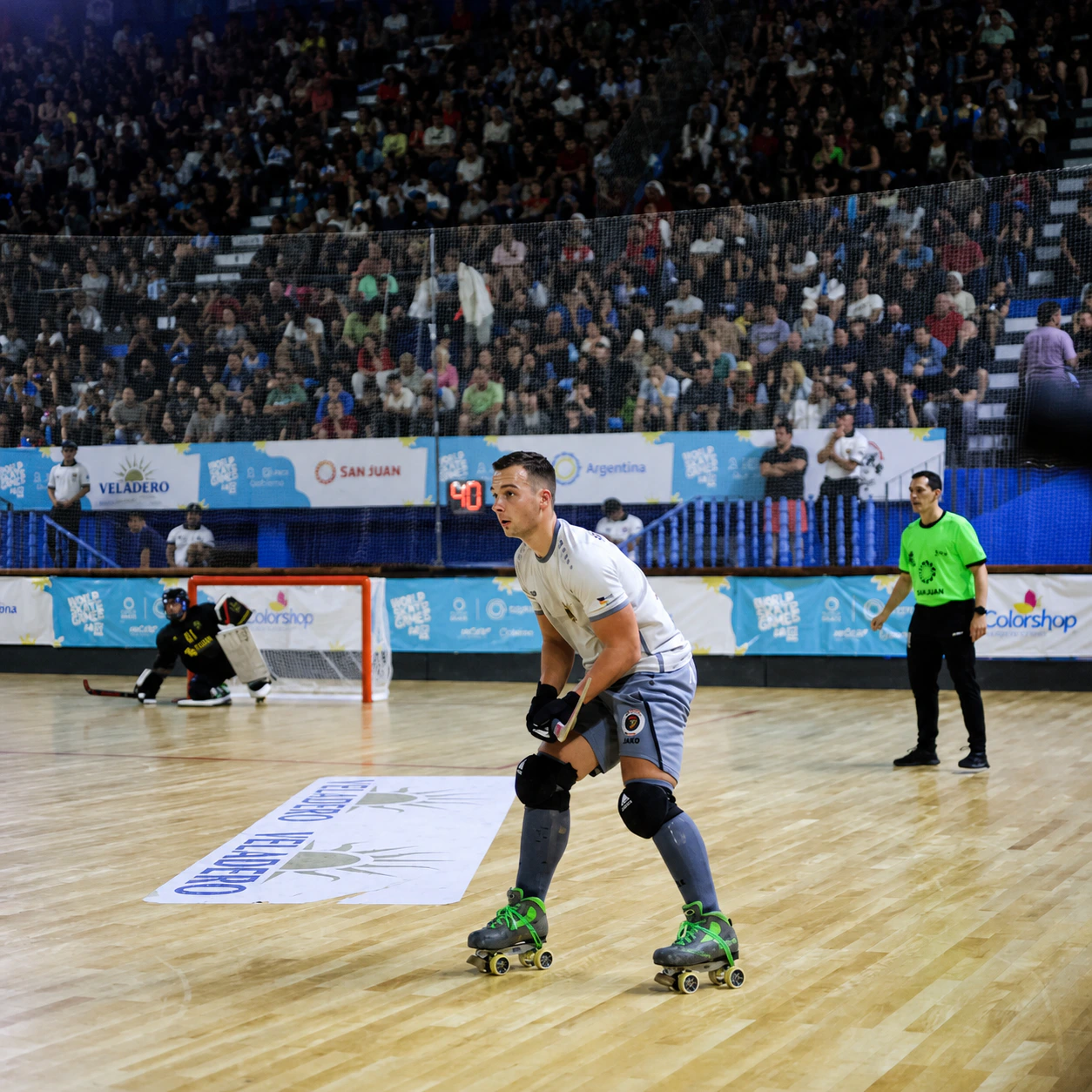 Rollhockeyspieler des RHC in Aktion